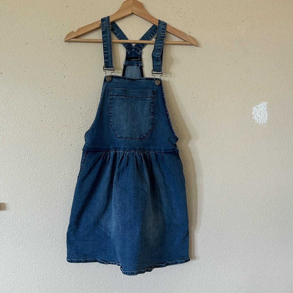 Denim overall dress